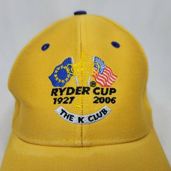 2006 Ryder Cup The K Club Strap Back Hat Golf Cap Yellow - Picture 3 of 9
